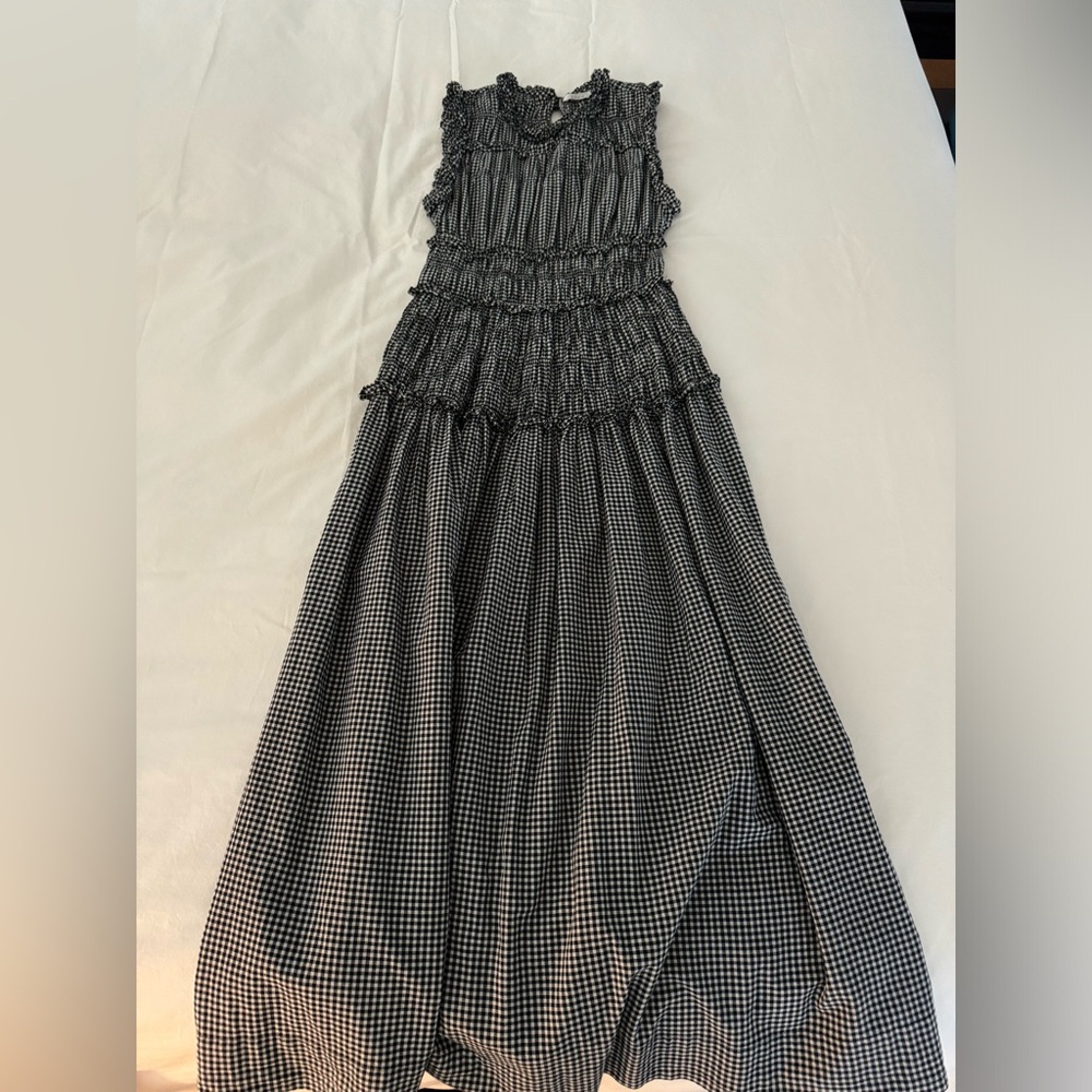 Doen Mallory check smocked gingham dress / size S
